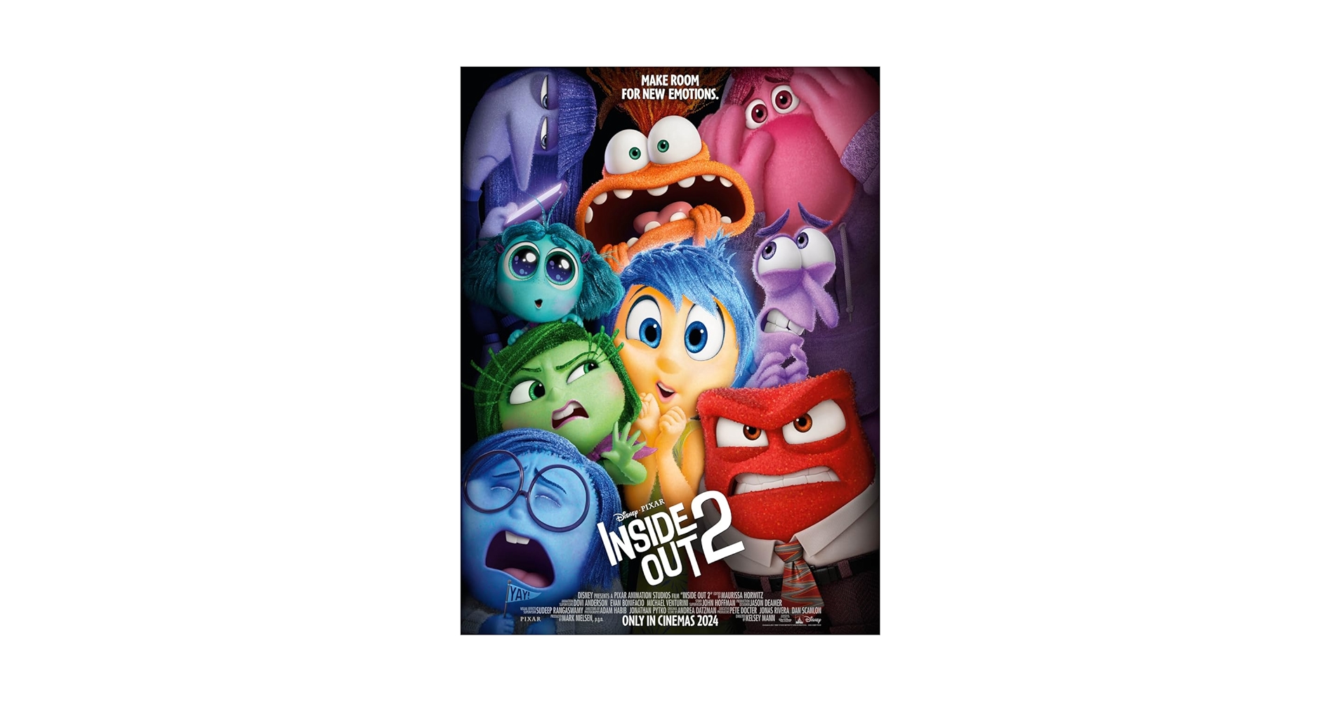 Amazon.com: INSIDE OUT 2 MOVIE POSTER 2 Sided ORIGINAL INTL FINAL ...
